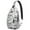 Spooky Halloween Pattern-1, variant on Sling Backpack,Spooky Halloween Pattern Sling Bag with Water Bottle Holder,Waterproof Sling Bag for Men/Women with Headphone Jack for Hiking,Travel