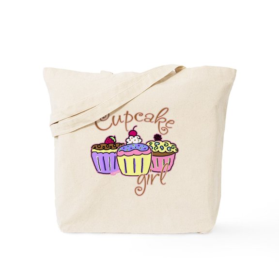 CafePress - Cupcake Girl Tote Bag - Unisex Canvas Tote Bag, Beige, 1-Piece