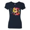 thumbnail image 2 of Wild Bobby Dean Russo A Dog Wags Its Tail With Its Heart Gratitude Pitbull Dog Lover Women Slim Fit Junior Tee, Navy, Small, 2 of 5