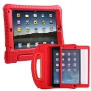 HDE iPad Air 2 Bumper Case for Kids Shockproof Hard Cover Handle Stand with Built in Screen Protector for Apple iPad Air 2 (Red)