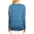 thumbnail image 3 of Made by Johnny Women's Batwing Long Sleeve Top XXXL DENIM, 3 of 6
