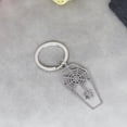 thumbnail image 4 of Spider Web Keychain For Women Men Stainless Steel Gothic Horror Animal Keyring Pendant Jewelry Halloween Gift Key Chain, 4 of 5
