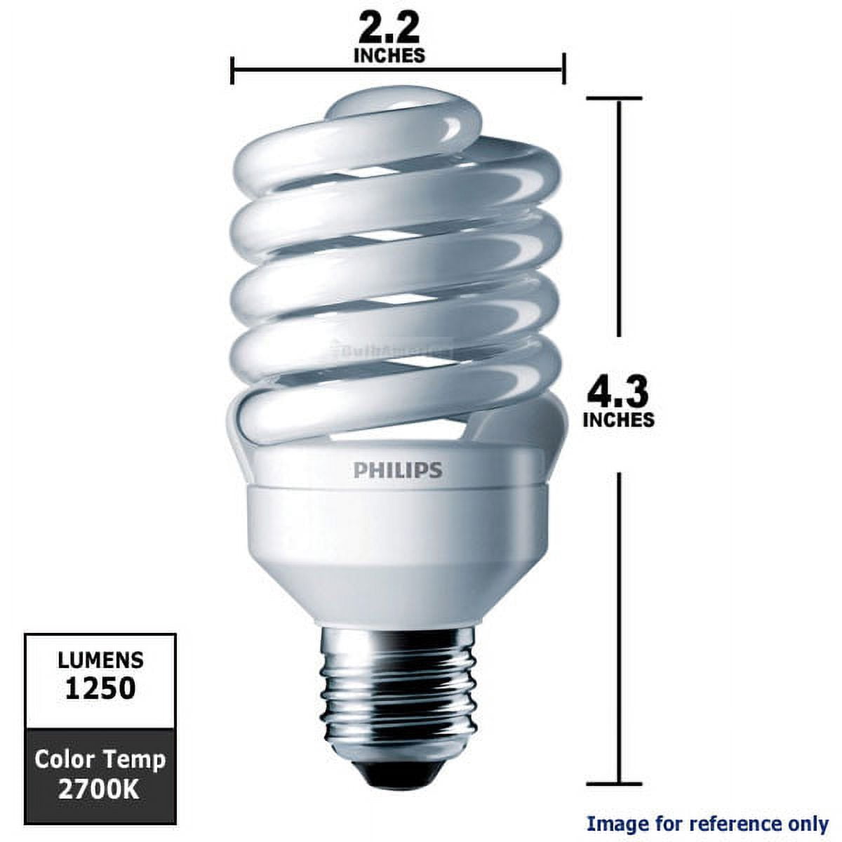 Philips 18w 120v Twist 2700K Warm White E26 Fluorescent Light Bulb