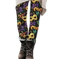 thumbnail image 6 of Meichang High Waist Leggings for Women Mardi Gras Mask Print Yoga Pants Stretchy Carnival Party Leggings Running Gym Workout Leggings, 6 of 7