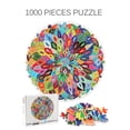 thumbnail image 2 of 1000 Pcs Casse-Têtes de Couleurs Éclatantes Casse-Tête Créatif Rond Mandala Casse-Tête Rond Jeu, 2 of 10