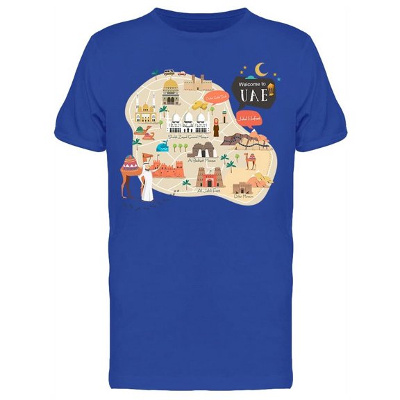 United Arab Emirates Travel T-Shirt Men -Image by Shutterstock, Male Medium