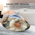 thumbnail image 4 of Yayeee Pillowcase Standard Size Set of 2 Satin Wrinkle Resistant Pillow Case, Gray Floral Pattern, 4 of 8
