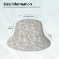 thumbnail image 4 of Daiia Daisies Flowers Pattern Bucket Hat - Trendy Cotton Sun Hat for Beach, Golf, Fishing - Fun Outdoor Vacation Boonie for Men and Women, 4 of 9