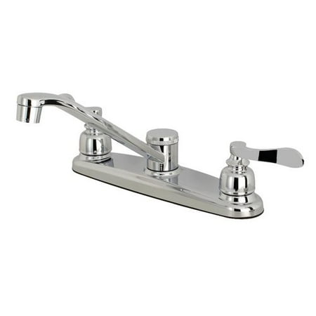 UPC 663370540684 product image for Kingston Brass NuWave French Pull Down Double Handle Kitchen Faucet | upcitemdb.com