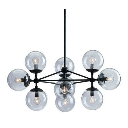 

Ceiling Lamp Black Glass Metal
