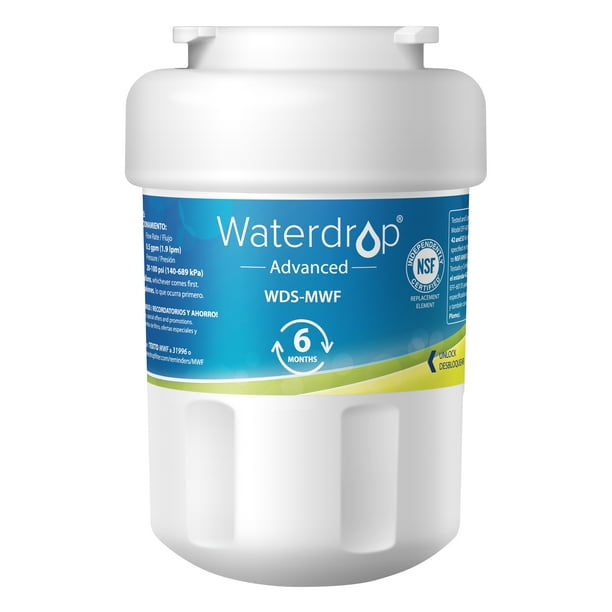 Waterdrop Mwf Refrigerator Water Filter Nsf 53 42 Certified To Reudce 99 Lead Compatible With Ge Smartwater Mwf Mwfint Mwfp Mwfa Gwf Hdx Fmg 1 Gse25gshecss Wfc11 Rwf1060 Kenmore 9991 Walmart Com