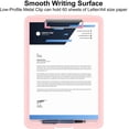 thumbnail image 4 of Portapapeles con almacenamiento rosa, portapapeles de plástico con clip de perfil bajo, portapapeles de enfermería resistente con capacidad para 150 hojas de tamaño carta, portapapeles para escritura suave Zhivalor  CZBG-ZC137, 4 of 7