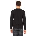 thumbnail image 2 of The Bella + Canvas Mens Jersey Long Sleeve Henley - BLACK - L, 2 of 2