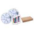 thumbnail image 2 of Luces LED sumergibles RGB de 10 LED, estanques, luces de 7 colores con Controlador de 2 luces 2 Sunnimix Luz de piscina, 2 of 8