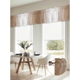thumbnail image 6 of Brown Ombre Valances for Windows, Modern Gradient Art Abstract Light Filtering Kitchen Curtains, Rod Pocket Window Valance Curtains for Living Room Bedroom, 60" W x 18" L, 2 Panels, 6 of 9