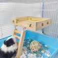 thumbnail image 4 of Wood Bird Perch-Toys and Accessories for Parrot, Parakeet, Syrian Hamster, Ferret, Chinchilla, Guinea Pig-Hamster Play Stand Platform with Ladder, 4 of 5