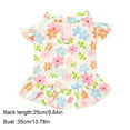 thumbnail image 3 of Tvtnvo Ice Silk Pet Floral Dress Breathable Mesh with Whimsical Print for Pets And Dogs Summer Jumpsuit with Functional Leash D Ring Suit Gift for Pet Lovers Suit for Small Breeds White, 3 of 6