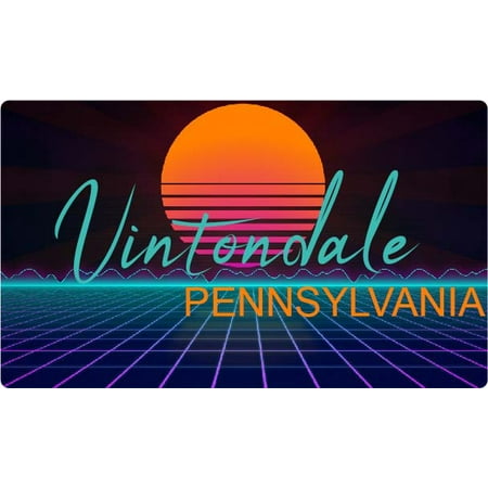 

Vintondale Pennsylvania 4 X 2.25-Inch Fridge Magnet Retro Neon Design