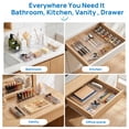 thumbnail image 3 of Sindcom 40 PCS Drawer Organizer, 4-Size Clear Plastic Bins Containers, for Bathroom and Vanity Storage, 3 of 10