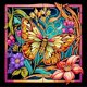thumbnail image 1 of Kit Manualidades Mariposa Con Forma Especial Parcial 5D DIY 30x30cm, 1 of 9