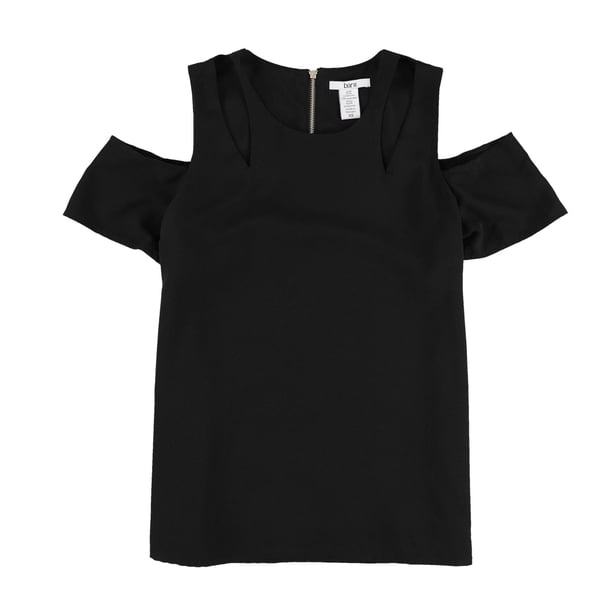 bar III Blusa con hombros descubiertos para mujer, negro, extra pequeña