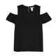 thumbnail image 1 of bar III Blusa con hombros descubiertos para mujer, negro, extra pequeña, 1 of 2