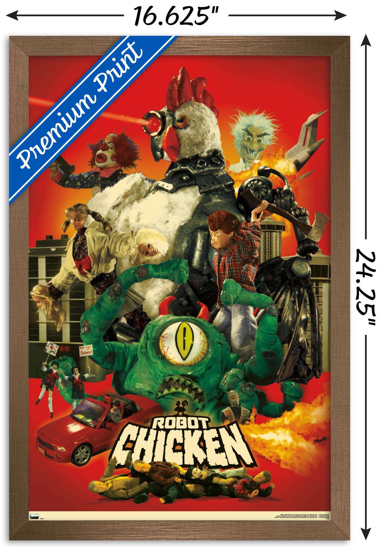 Robot Chicken - One Sheet Wall Poster, 14.725" x 22.375", Framed