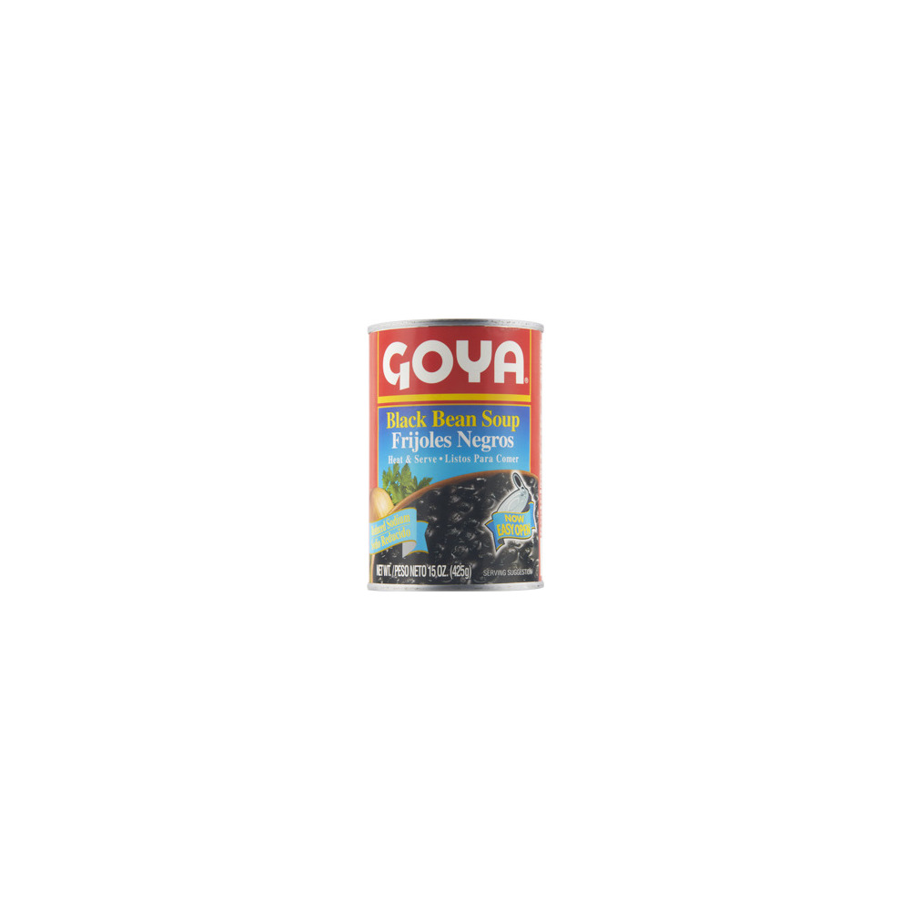 (5 pack) GOYA Black Bean Soup Olive Oil Bell Pepper Onion Reduced Sodium 15 oz.