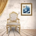thumbnail image 3 of PI Studio 26x30 Gold Ornate Wood Framed with Double Matting Museum Art Print Titled - Lines of Blue II, 3 of 4
