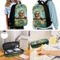 thumbnail image 2 of Uorisanigo Tropical Sloth Kids School Bookbag Set Insulated Lunch Bag Pencil Case Water Bottle Sleeve Large Capacity School Backpack for Primary Middle College 4 Pieces, 2 of 7
