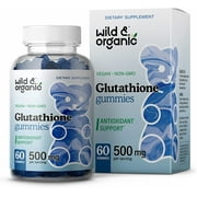 Wild & Organic Glutathione Gummies - Liver Cleanse & Antioxidant Supplement, 60 Vegan Chews