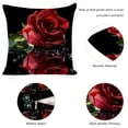 thumbnail image 6 of RKSupls Throw Pillow Covers, Red Rose Flower Throw Pillow Case Decoration, Linen Cushion Covers for Couch Sofa Bedroom Living Room Study Holiday Home Decor,20x20in, 6 of 6