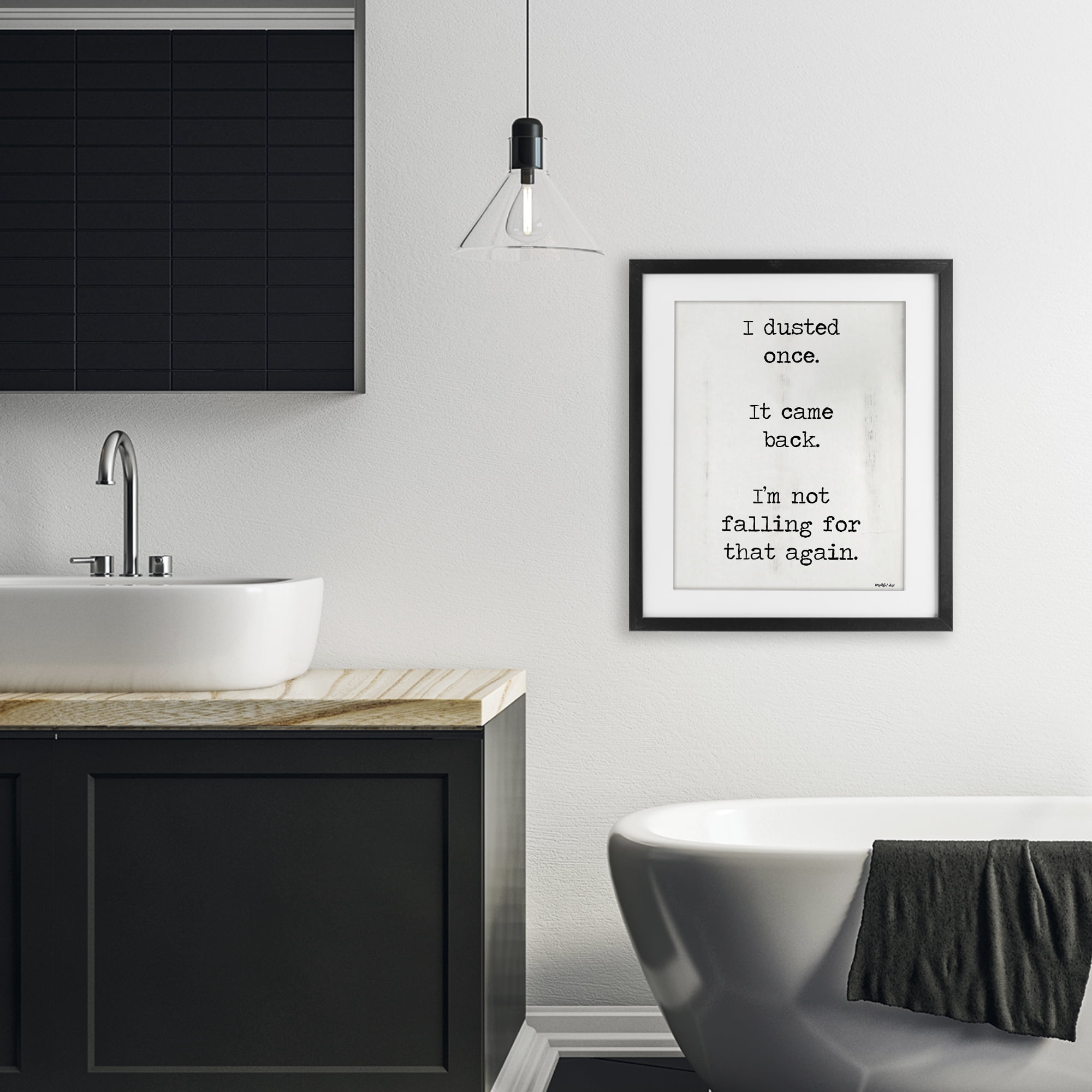 Stupell Industries Dusted Once It Came Back Black Framed Print Under Glass, design by Imperfect Dust