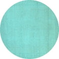 thumbnail image 1 of Ahgly Company Indoor Round Abstract Light Blue Modern Area Rugs, 6' Round, 1 of 4