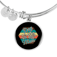 thumbnail image 2 of Dog Mom Paws Bracelet Stainless Steel or 18k Gold Circle Bangle, 2 of 7