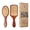 brown, variant on FungYuan Hair Brush Set of 2, Natural Bamboo Hair Brushes, Massage Scalp, Exfoliate, Remove Tangles,Round shape
