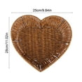 thumbnail image 3 of Heart Shaped Plastic Woven Storage Basket | Multi-Functional Fruit, Vegetable, Snack & Bread Tray | Decorative Home & Kitchen Organizer, 1 Piece, 3 of 7