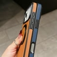 thumbnail image 4 of Allytechgroup Anti-Scratch Faux Leather Back Cover Cell Phone Case with Protective Case Cover for Apple iPhone 17 Pro Max, Orange, 4 of 9