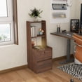 thumbnail image 4 of Nightstand with Charging Station, Smart Nightstand with Night Light, Modern Night Stand with Bookshelf, Bedside Tables with Storage Cabinet for Bedroom, Black, 4 of 15