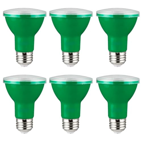 Diodesy PAR20 Green LED Floodlight Bulb - Non-Dimmable Recessed Light Bulb, 3 Watts, with Medium E26 Base for Indoor and Outdoor Use, Parties, Holidays and Themed Events