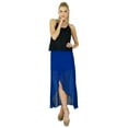 thumbnail image 4 of Bimba Asymmetrical Skirt Sheer Semi Lined Chic A-Line Skirt Party Wear, 4 of 5