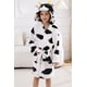 thumbnail image 4 of Albornoz DELEY, ropa de dormir unisex de franela con capucha para niños, estilo vaca, 4 of 7