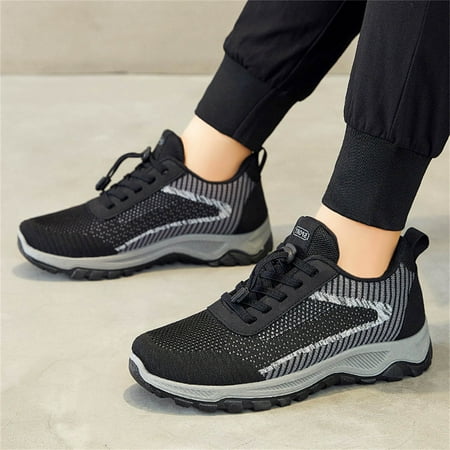 

Gubotare Men Shoes Mens Fashion Walking Lace Up High Top Shoes Stylish Running Athletic Casual Sneaker Black 11