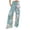 Green, variant on Ecqkame Wide Leg Pants for Women Fashion Women's Comfortable Printed High Waist Leisure Pants Sweatpants Yoga Pants Purple S