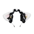 thumbnail image 1 of Aro de pelo Tocado de orejas de gato esponjoso, diadema de cinta de Lolita, adorno para el cabello, accesorio para el cabello, diadema de encaje con orejas de gato para niñas y mujeres, 1 of 8