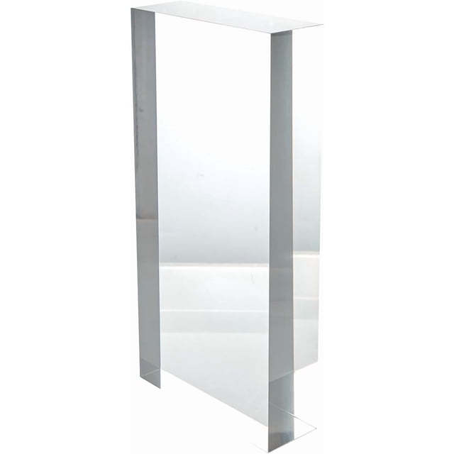 CiaoHER 2in Thickness Solid Acrylic Cube Display Block Clear Polished Pedestal Stand Riser Solid Base 2" x 6" x 12", 1 Pack
