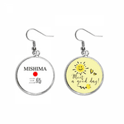 Mishima Japaness City Name Red Sun Flag Ear Drop Sun Flower Earring Jewelry Fashion