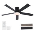 thumbnail image 1 of Ventilador de techo Rayqueen de 132 cm, 5 aspas, motor DC, LED y control remoto, 1 of 8