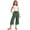 Dark Green, variant on Girls Ponte Pants For Girls Solid Loose Fit Half Length Trousers For Everyday Play ,Loose Wide Leg Casual PantsSize 5-6 Years ,Black