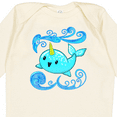 thumbnail image 4 of Inktastic Cute and Playful Narwhal Boys or Girls Long Sleeve Baby Bodysuit, 4 of 5